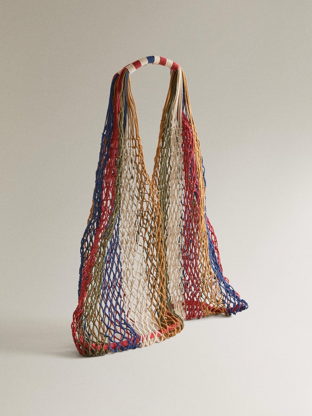 Zara Home Multicolor Mesh Tote Bag NWT